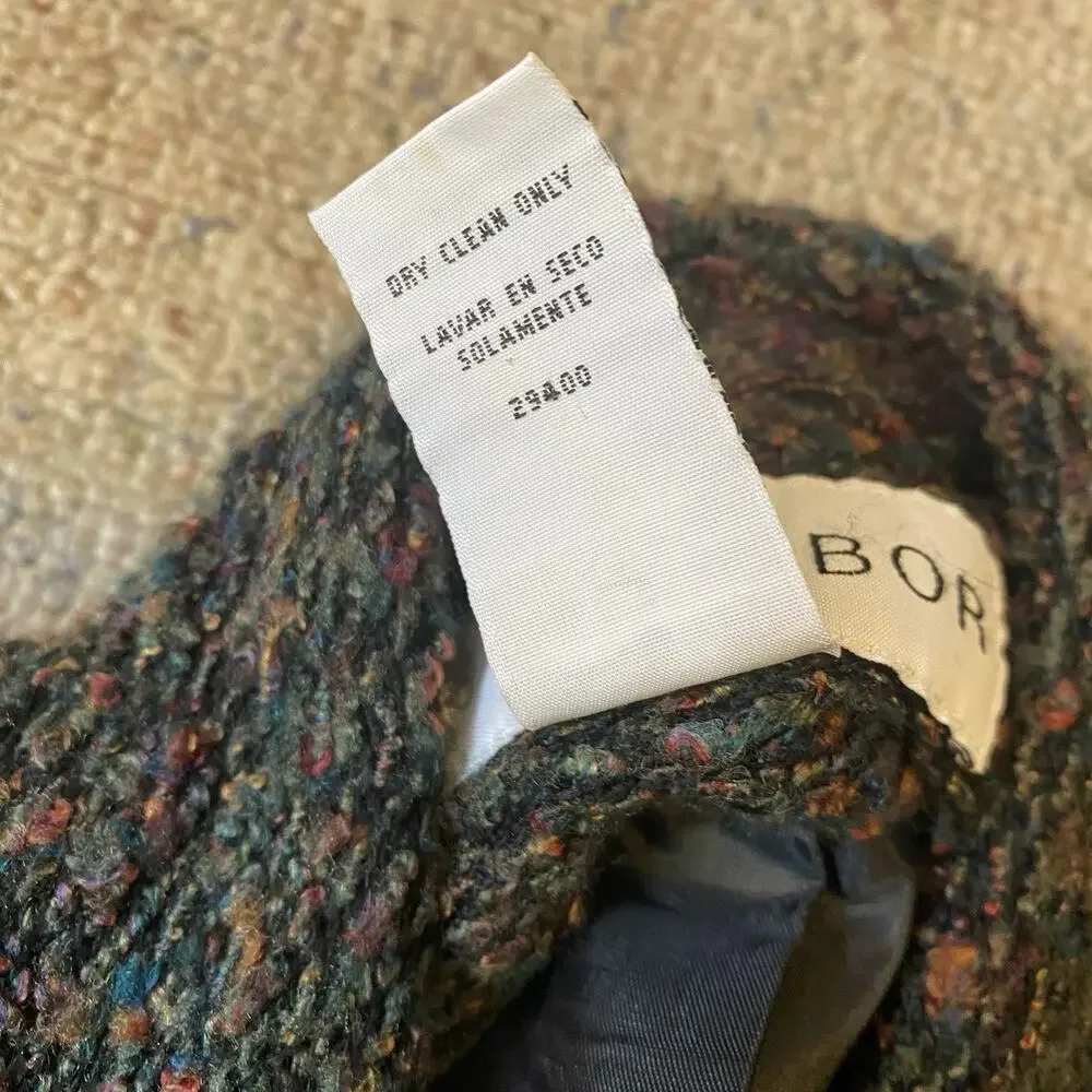 Sag Harbor Vintage Multicolor Tweed Style Blazer Jacket Women 12 Academia Preppy
